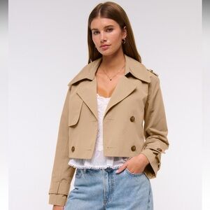 Abercrombie & Fitch Cropped Trench Coat